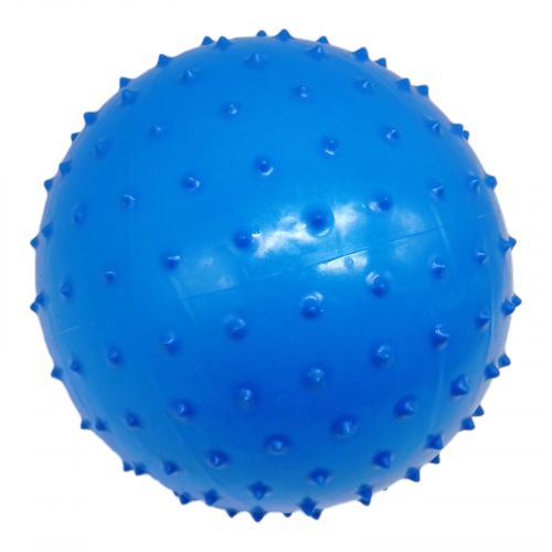 Резиновый мяч массажный, 27 см (синий) фото