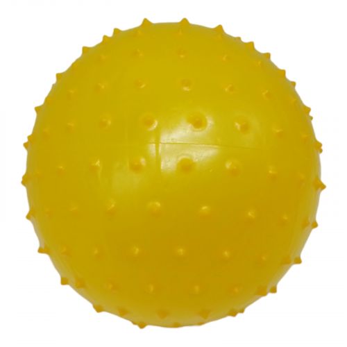 Гумовий мʼяч масажний, 27 см (жовтий) фото