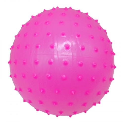 Гумовий мʼяч масажний, 27 см (рожевий) фото