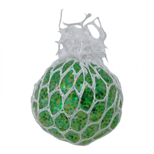 Іграшка-антистрес з блискітками "Mesh Squish Ball: Ніжність" (зелений) фото