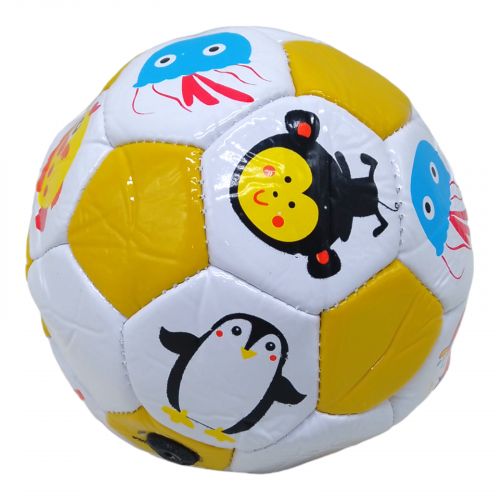 Мяч футбольный №2 "Зверушки" (желтый) фото