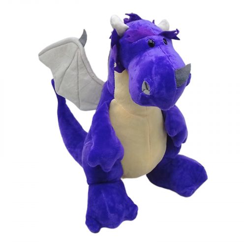 Мягкая игрушка "Дракоша Лорик" фиолетовый, 33 см фото