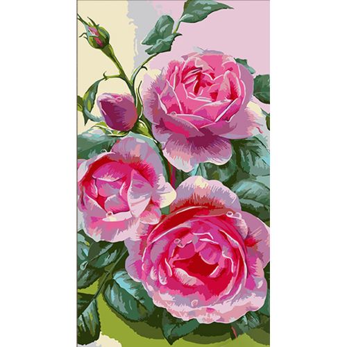 Картина за номерами "Троянди" 50х25 см фото