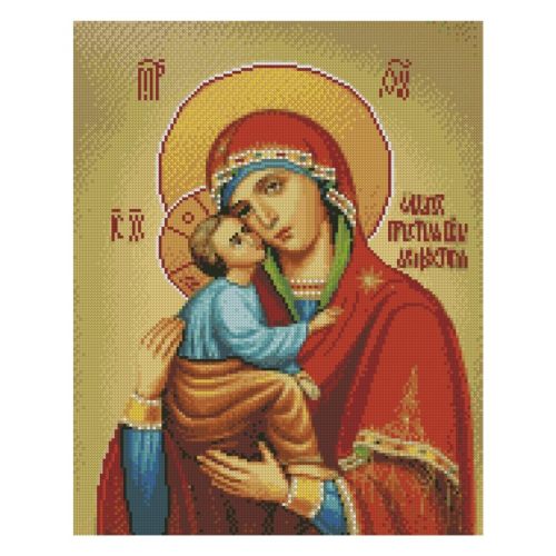Алмазна картина FA40821 "Акафістна ікона Пресвятої Богородиці", розміром 40х50 см кр фото
