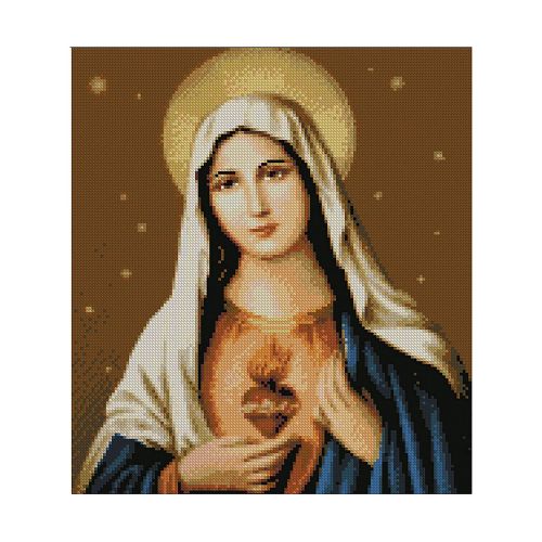 Алмазна мозаїка "Непорочне серце Марії" 40х50 см фото