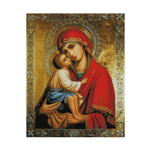 Алмазна мозаїка "Донська ікона Божої Матері" 40х50 см фото