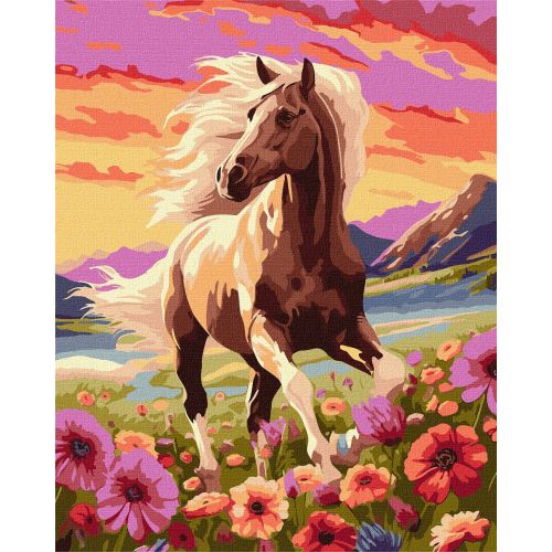 Картина за номерами "Витончений кінь" 40х50 см фото