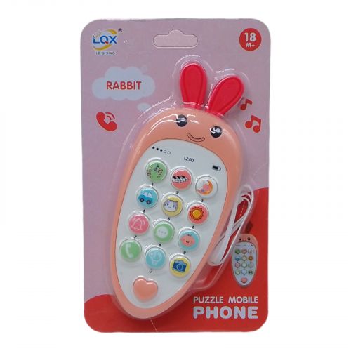 Развивающая игрушка "Морковка-телефон" (розовая) фото
