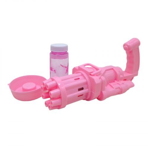 Кулемет-бластер для мильних бульбашок (рожевий) фото
