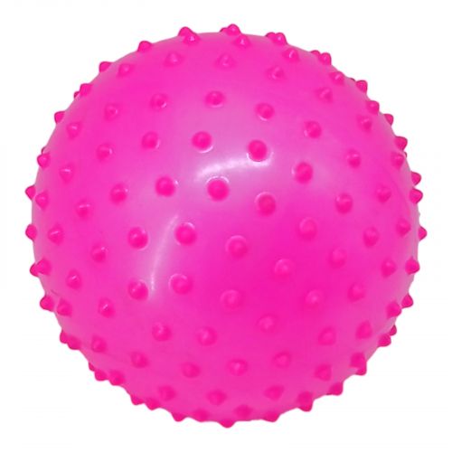 Гумовий мʼяч масажний, 16 см (рожевий) фото