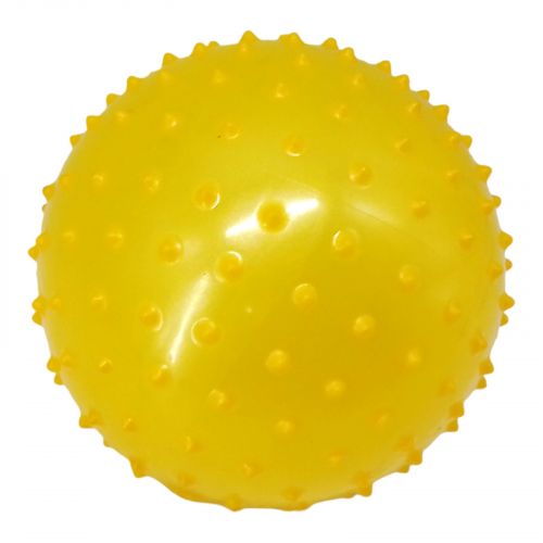 Гумовий мʼяч масажний, 16 см (жовтий) фото