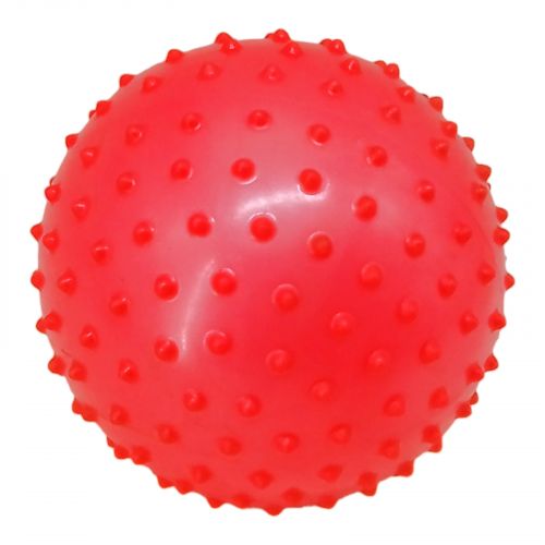 Гумовий мʼяч масажний, 16 см (червоний) фото