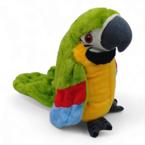 Мʼяка іграшка "Папуга-повторюшка" (зелений) фото