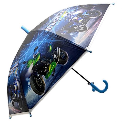 Детский зонт-трость "Гонка", голубой (66 см) фото