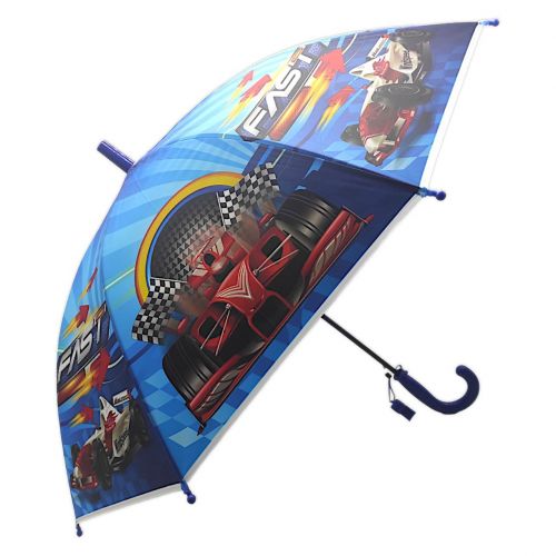 Детский зонт-трость "Гонка", синий (66 см) фото