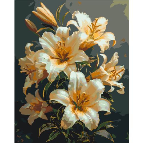 Картина по номерам с красками металлик "Яркие лилии" 50x60 см фото