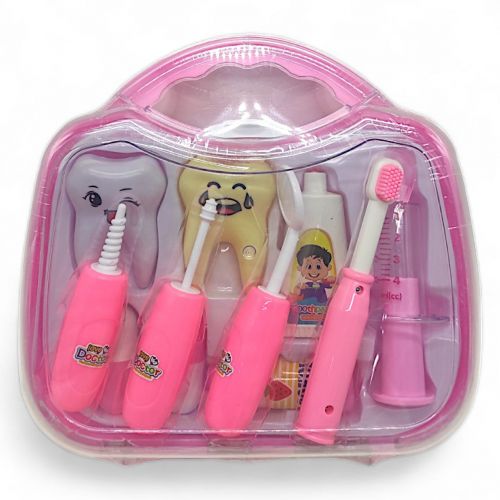 Игровой набор "Врач стоматолог", розовый фото