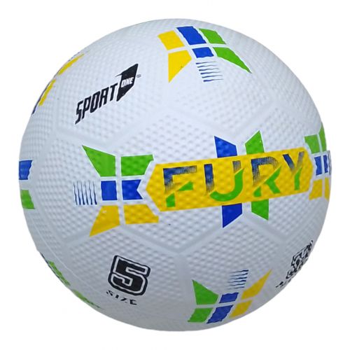 Мяч футбольный (номер 5), резиновый, белый фото