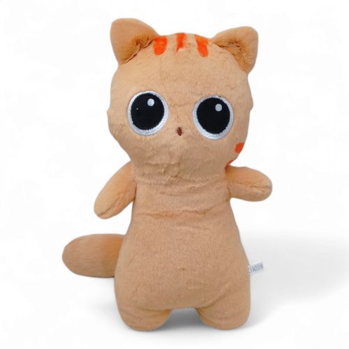 Мʼяка іграшка "Котик", 30 см, персиковий фото