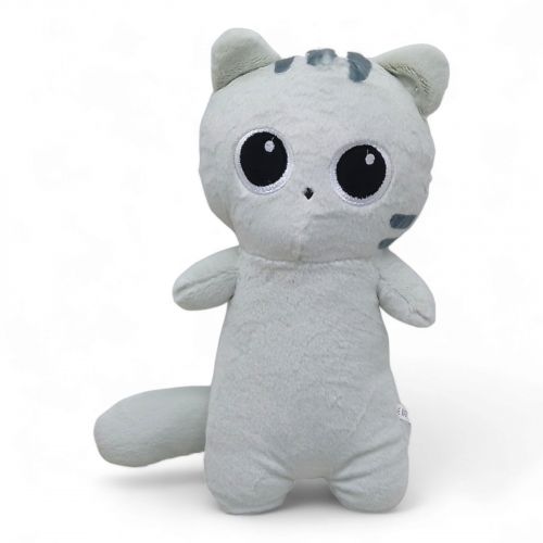 Мягкая игрушка "Котик", 30 см, серый фото