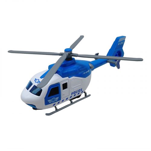 Вертолет "Полиция" металлический, инерционный фото