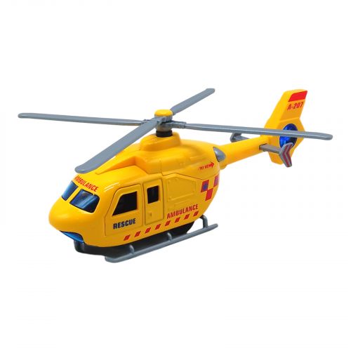 Вертолет "Спасательный" металлический, инерционный фото