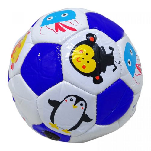 Мяч футбольный №2 "Зверушки" (синий) фото