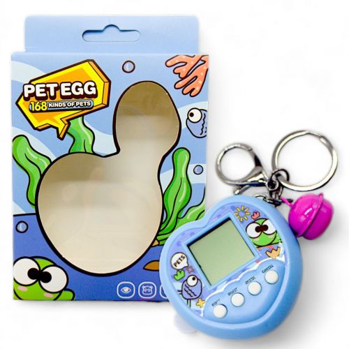 Электронная игра-брелок "Тамагочи: Pet Egg Game" (голубая) фото