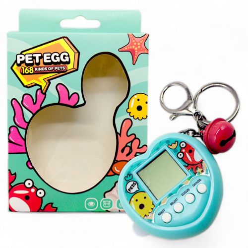 Электронная игра-брелок "Тамагочи: Pet Egg Game" (мятная) фото
