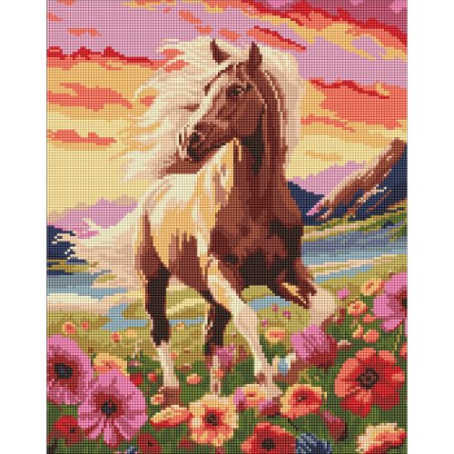 Алмазна мозаїка "Витончений кінь" 40х50 см фото