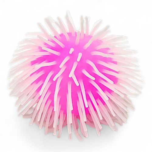 Мʼячик-антистрес з ворсинками, 10 см (рожевий) фото