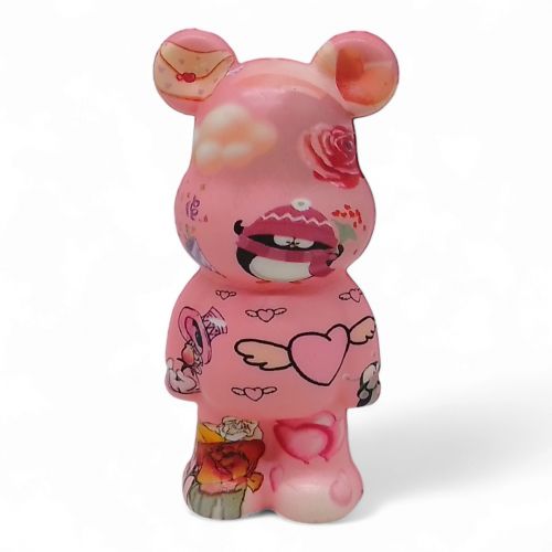 Сквиш-антистресс "Медвежонок Bearbrick" розовое сердечко фото