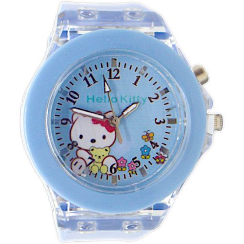 Детские наручные часы , с подсветкой (голубые) фото