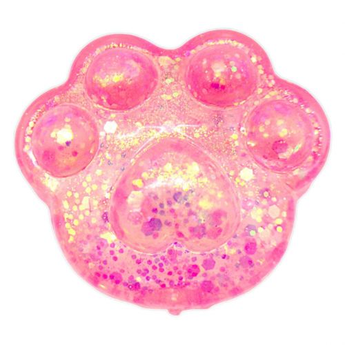 Антистрес жуйка-тягучка Лапки рожева фото