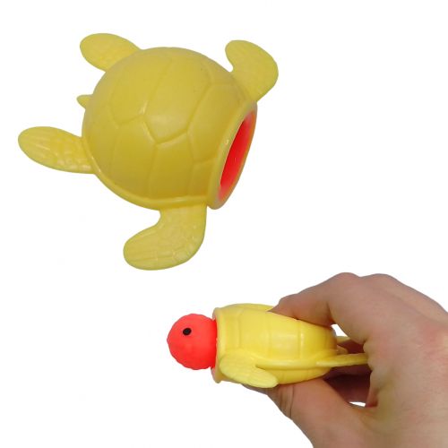 Антистрес-іграшка "Черепашка", що вистрибує (жовта) фото