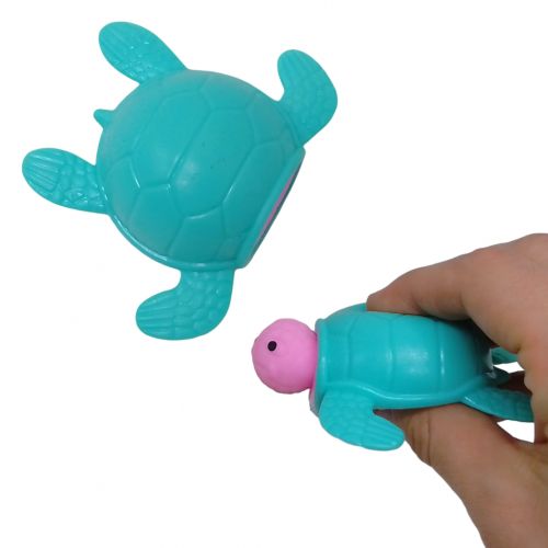 Антистрес-іграшка "Черепашка", що вистрибує (бірюзова) фото