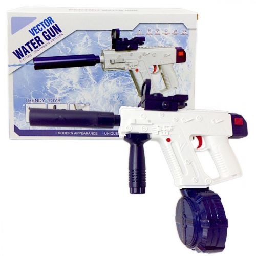 Уценка.  Водный пистолет на аккумуляторе "Vector", синий - Повреждена упаковка фото