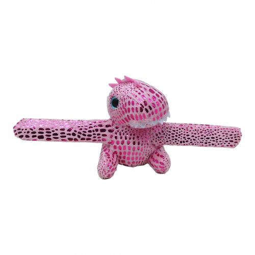 Мягкий слэп-браслет "Динозавр" (розовый) фото