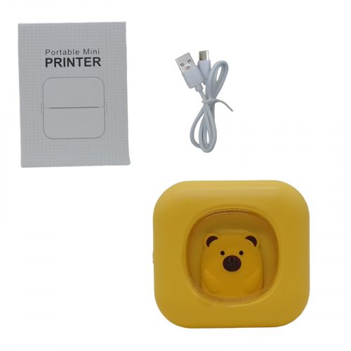Портативный термопринтер "Portable mini printer" (желтый) фото