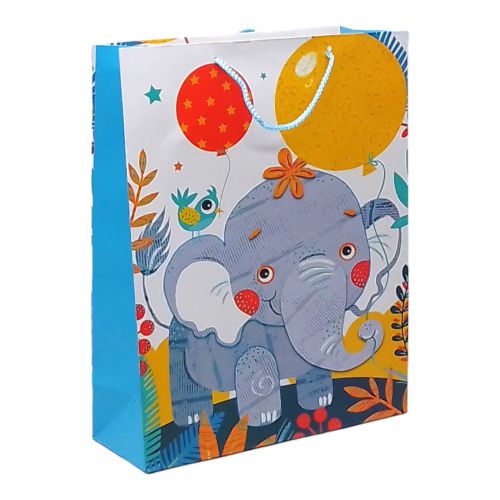 Пакет подарочный (40х12х30,5 см.), слоник фото