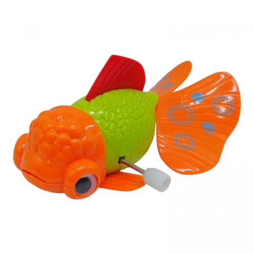 Уценка. Заводная игрушка "Золотая рыбка" (зеленая) - нет верхнего плавника фото
