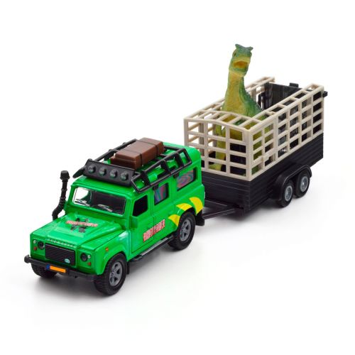Ігровий набір "Land Rover", (з причепом і динозавром) фото