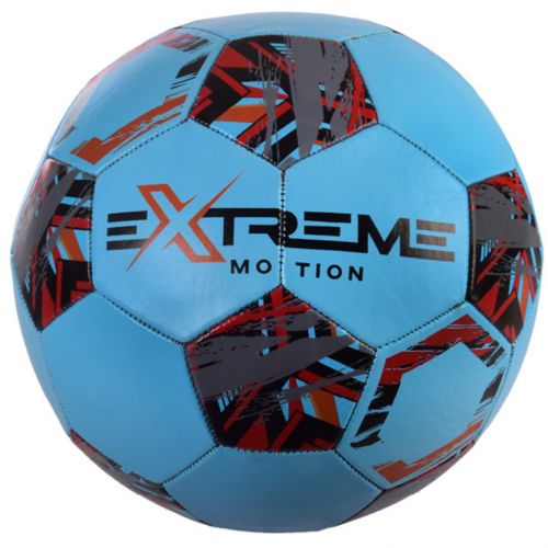 Мяч футбольный №5, Extreme Motion, голубой фото