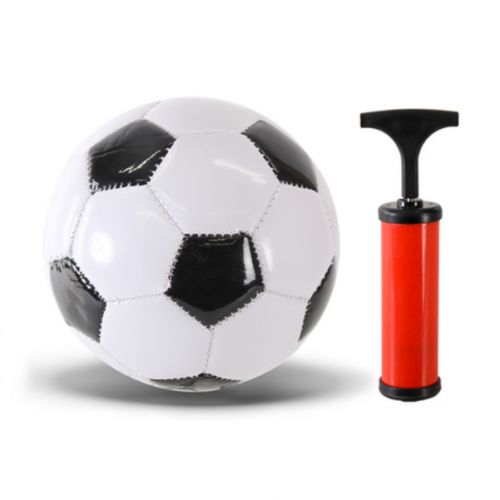 Мяч футбольный PVC №2 с насосом (классический) фото