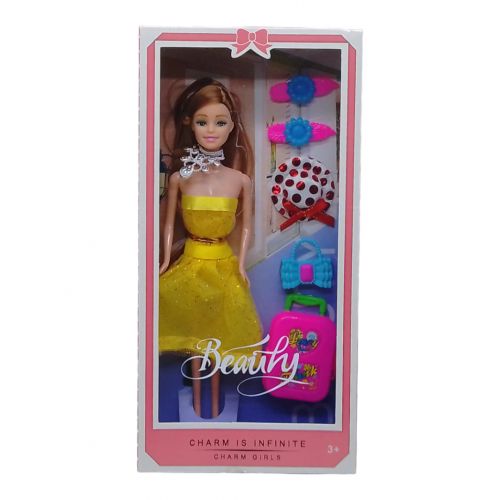 Лялька з аксесуарами "Beauty", жовта фото