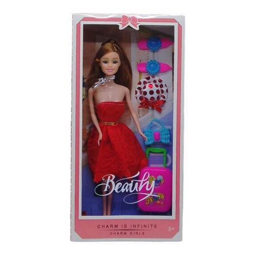 Лялька з аксесуарами "Beauty", червона фото