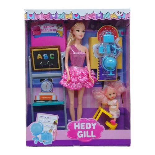Кукольный набор "Учительница" (в розовом) фото