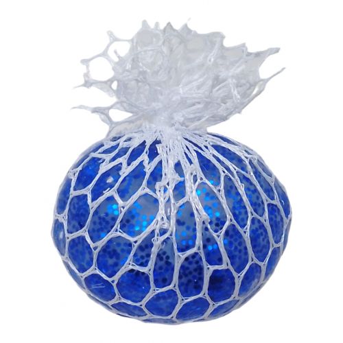 Игрушка-антистресс "Mesh Squish Ball", синий фото