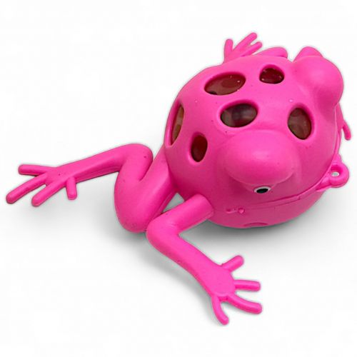 Іграшка-антистрес з орбізами "Жабка", рожева фото