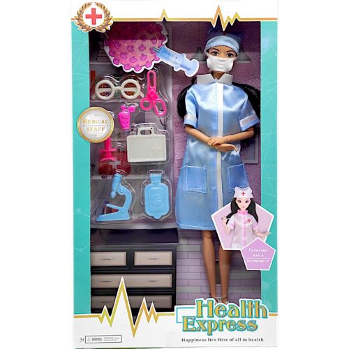 Лялька-лікар з аксесуарами "Health Express", блакитний фото